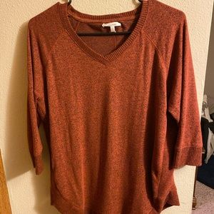 Rustic Orange & Black Knitted Sweater
